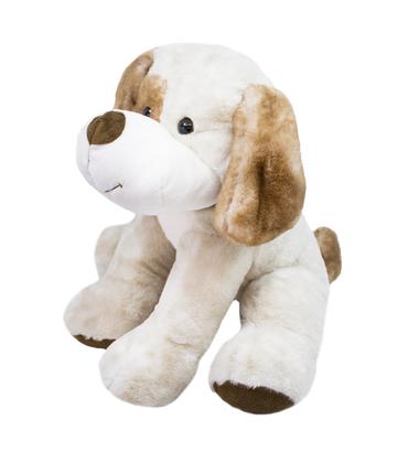 Imagem de Cachorro Mancha Marrom Olho Sorrindo Sentado 36cm Pelúcia