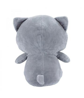 Imagem de Cachorro Pelúcia Cinza Sentado Fofinho 22cm