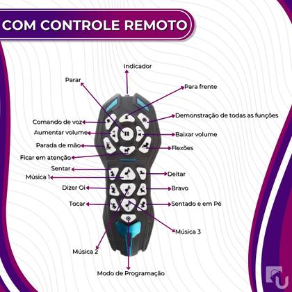 Imagem de Cachorro Robô Branco Com Controle Remoto Bateria USB Zippy Toys