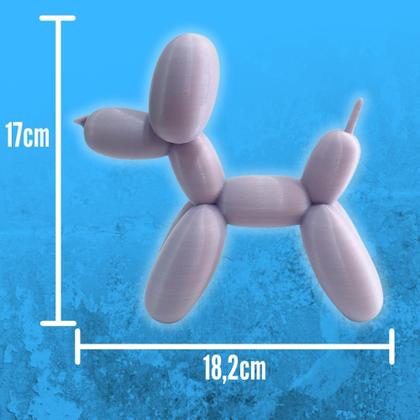 Imagem de Cachorro Tipo Balão Bexiga Estátua Diversas Cores 17cm