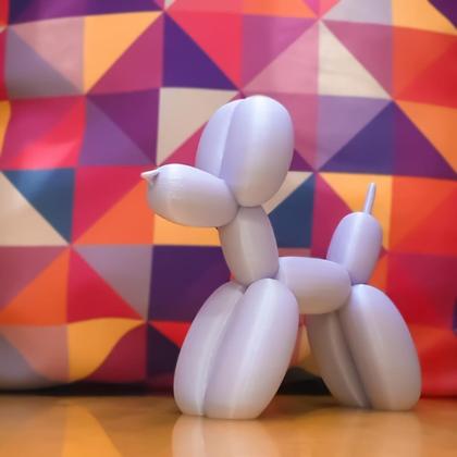 Imagem de Cachorro Tipo Balão Bexiga Estátua Diversas Cores 17cm