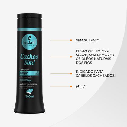 Imagem de Cachos Sim Haskell Kit 300ml 4 Produtos