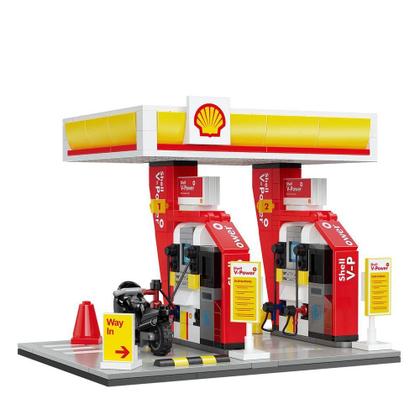 CaDA Blocos de Montar Posto de Gasolina Shell Mini - Fun Divirta-se ...