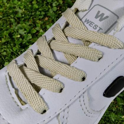 Imagem de Cadarço Chato 1,25cm Para Tênis Com Pontas Reforçadas