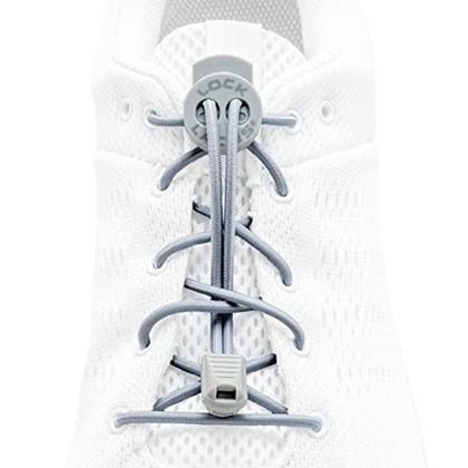 Imagem de Cadarço Elástico Lock Laces - Cinza Liso