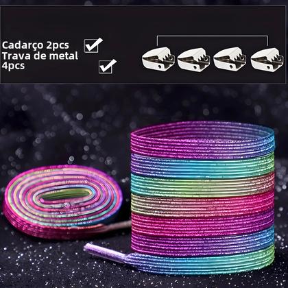Imagem de Cadarços Elásticos de Trava Automática - Sem Amarração - Cores Variadas