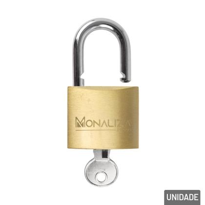 Imagem de Cadeado 38mm com 3 Chaves Haste Curta Latão - Tudo em Caixa