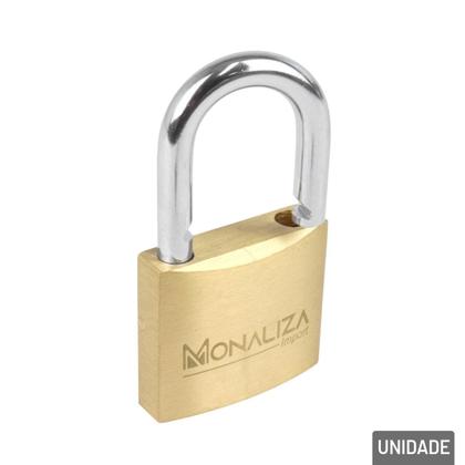 Imagem de Cadeado 38mm com 3 Chaves Haste Curta Latão - Tudo em Caixa