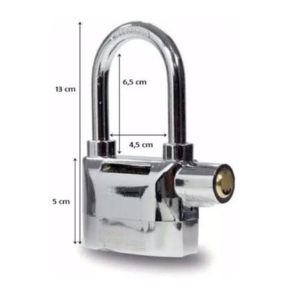 Imagem de Cadeado Antifurto com Sensor Sonoro Prova D'água Multifuncional
