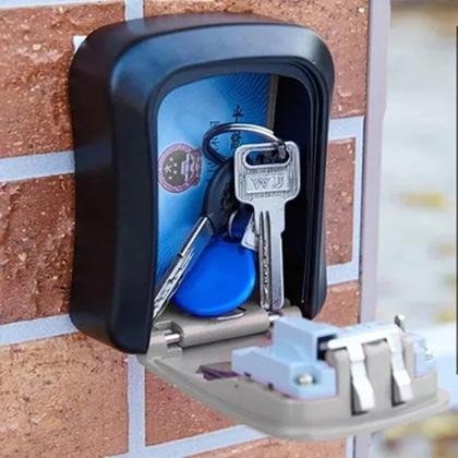 Imagem de Cadeado Caixa Segredo Cofre Parede Guarda Chaves Objetos