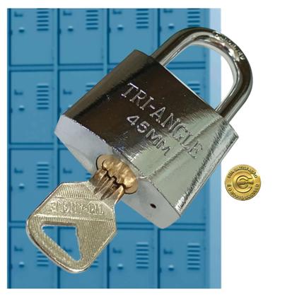 Imagem de Cadeado Chave Atomica 45MM Fechadura Ati-mixa Para Armario Vitrine Corrente