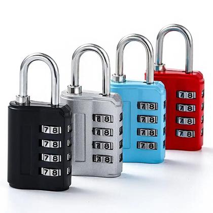 Imagem de Cadeado Colorido Combinação Numétrica Bloqueio Por Senha Proteção Armários Bagagens
