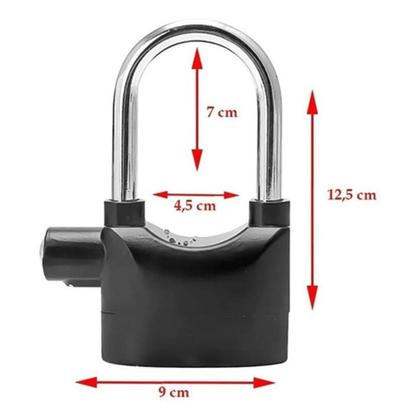 Imagem de Cadeado Com Alarme Antifurto Prova De Água Luatek