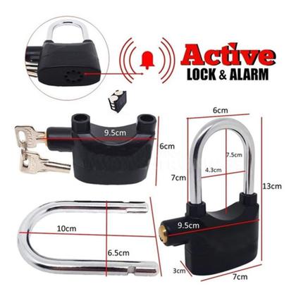 Imagem de Cadeado Com Alarme Antifurto Prova De Água Luatek