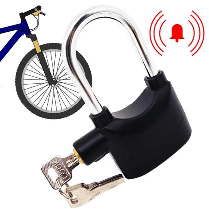 Imagem de Cadeado Com Alarme Potente Antifurto 110dB Para Bicicleta, Moto Porta E Portões - REF110
