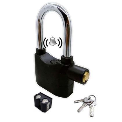 Cadeado Com Alarme Resistente Prova D'água Para Moto Portão - MAIS SEGURANÇA Imagem de Cadeado Com Alarme Resistente Prova D'água Para Moto Portão