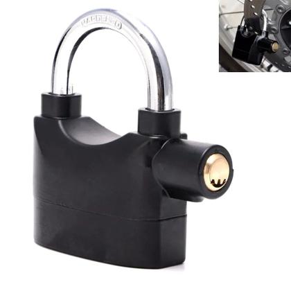 Imagem de Cadeado com Alarme Sirene Anti furto 110db Som Alto Moto Casa Segurança