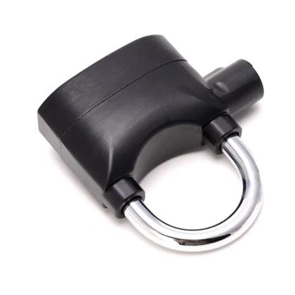 Imagem de Cadeado com Alarme Sirene Anti furto 110db Som Alto Segurança Moto Casa