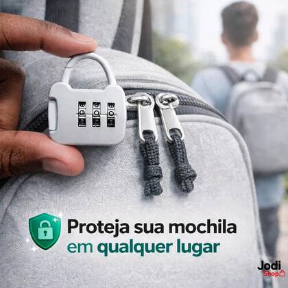 Imagem de Cadeado com Senha 3 Dígitos para Academia e Viagem