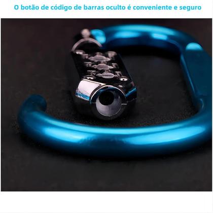 Imagem de Cadeado de Combinação Anti-Roubo para Mochila - Alumínio, à Prova d'Água