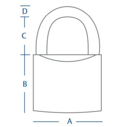 Imagem de Cadeado de Latão Maciço Standard CR50 2 - 50mm Papaiz