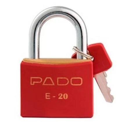 Imagem de Cadeado De Latão Sm Pado 20Mm Com Capa Vermelho e 2 Chaves