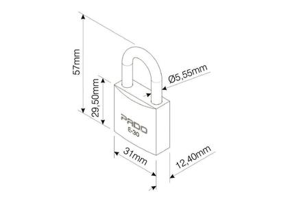 Imagem de Cadeado Pado 30 Mm - Kit Com 10 Unidades - Mesmo Segredo
