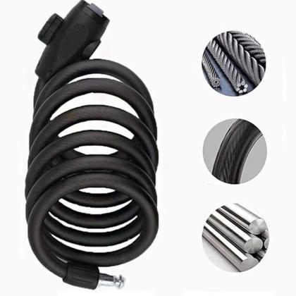 Imagem de Cadeado Para Bike 12x1200mm Tranca anti-furto Acessório de Segurança para bicicleta