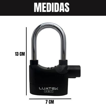 Imagem de Cadeado Para Moto Com Alarme De Alta Qualidade Aprova d'água