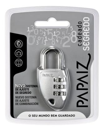 Imagem de Cadeado Segredo Papaiz Cs23 30mm Zamac Prata 