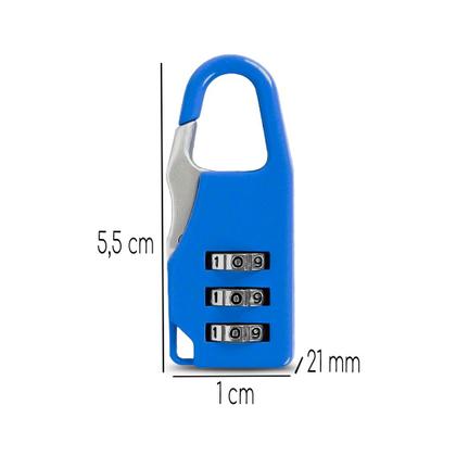 Imagem de Cadeado Senha Segredo Codigo 21mm Para Armario Malas Bolsa