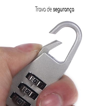 Imagem de Cadeado Senha Segredo Codigo 21mm Para Armario Malas Bolsa