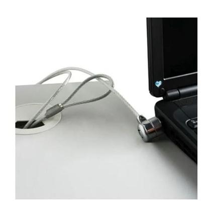 Imagem de Cadeado Tranca de Segurança para Notebook Ultrabook Netbook Cabo de Aço com Chave 1,8 Metros