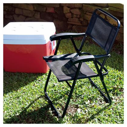 Imagem de Cadeira Aço Reforçada Até 120Kg Para Praia Camping Piscina Master - 2048 Mor