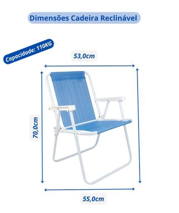 Imagem de Cadeira Alta Aço 110kg  Estrutura Resistente e Compacta