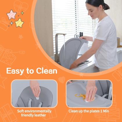 Imagem de Cadeira Alta Nookbeya 8 em 1 Conversível para Bebês - Cinza