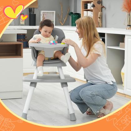 Imagem de Cadeira Alta Nookbeya 8 em 1 Conversível para Bebês - Cinza
