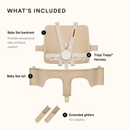 Cadeira Alta Stokke Tripp Trapp Baby Set 2 Natural (6 a 36 meses