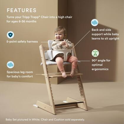Cadeira alta Stokke Tripp Trapp Baby Set 2 Serene Pink 6-36M