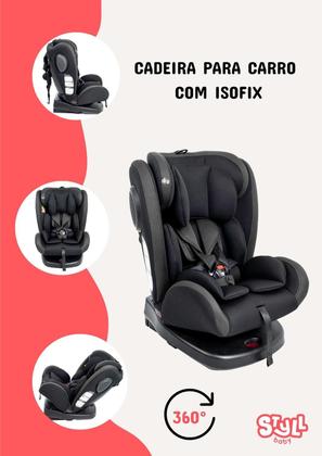 Imagem de Cadeira Auto Styll Baby 360 com Isofix 0 à 36kg 4 Posições