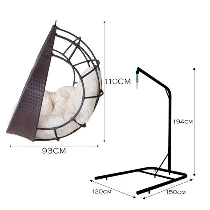 Imagem de Cadeira Balanço Ninho Suspenso com Suporte e Almofada Impermeável