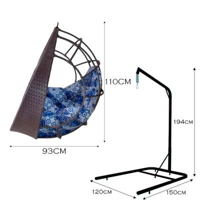 Imagem de Cadeira Balanço Ninho Suspenso com Suporte e Almofada Impermeável