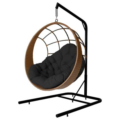 Imagem de Cadeira Balanço Ninho Suspenso com Suporte e Almofada Impermeável