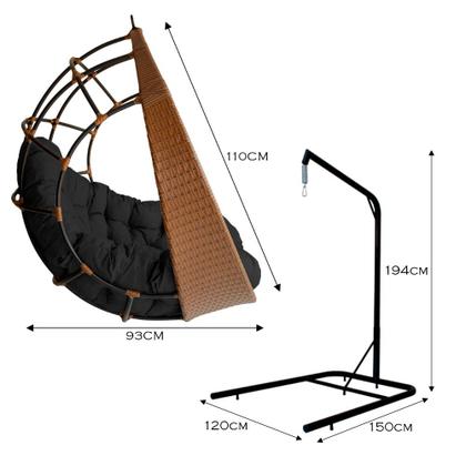 Imagem de Cadeira Balanço Ninho Suspenso com Suporte e Almofada Impermeável
