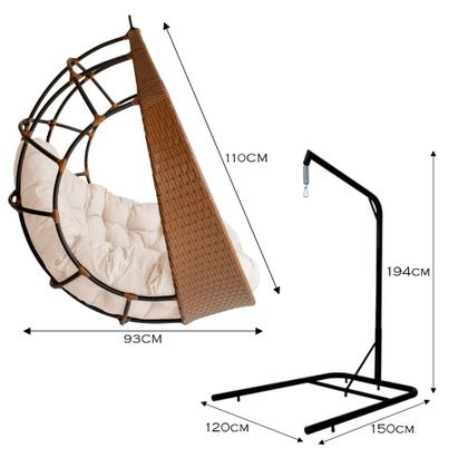 Imagem de Cadeira Balanço Ninho Suspenso com Suporte e Almofada Impermeável