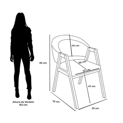 Imagem de Cadeira Banqueta Roma Base em Madeira de Eucalipto com Revestimento Versátil material sintético Preto