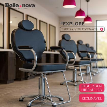 Imagem de Cadeira Barbearia Poltrona Salão De Beleza Gobbi Reclinável
