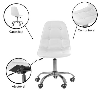 Imagem de Cadeira Base Giratória Office Eiffel Botonê Ajustável com Ebook