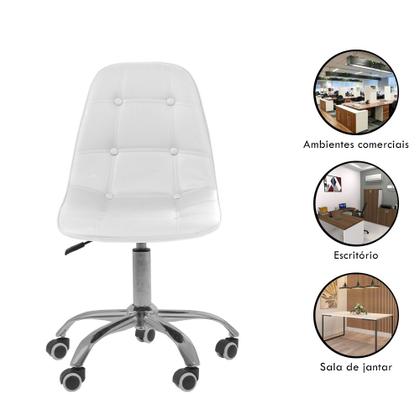 Imagem de Cadeira Base Giratória Office Eiffel Botonê Ajustável com Ebook