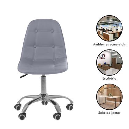 Imagem de Cadeira Base Giratória Office Eiffel Botonê Ajustável com Ebook